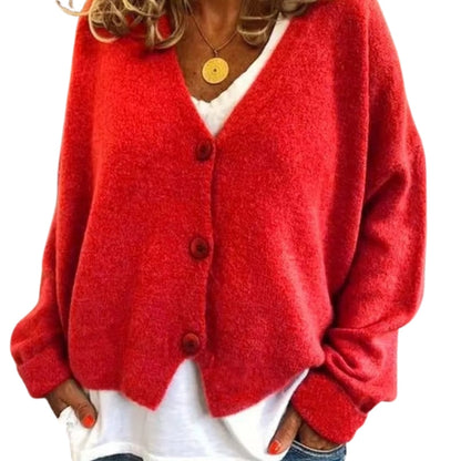 Eloise – Stijlvol Cardigan met lange mouwen en knopen Voorkant