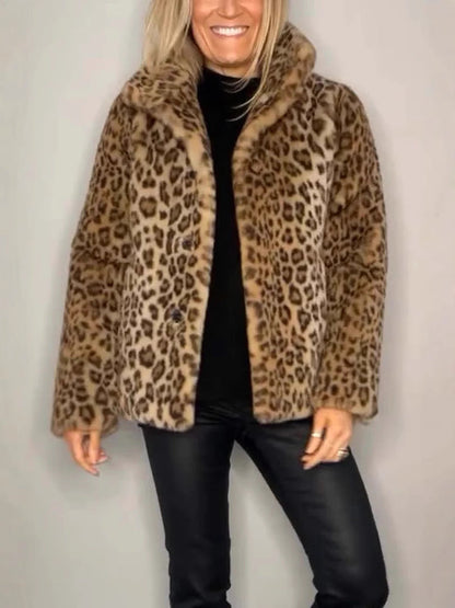 Tillie - Damesjas van Imitatiebont met Luipaardprint