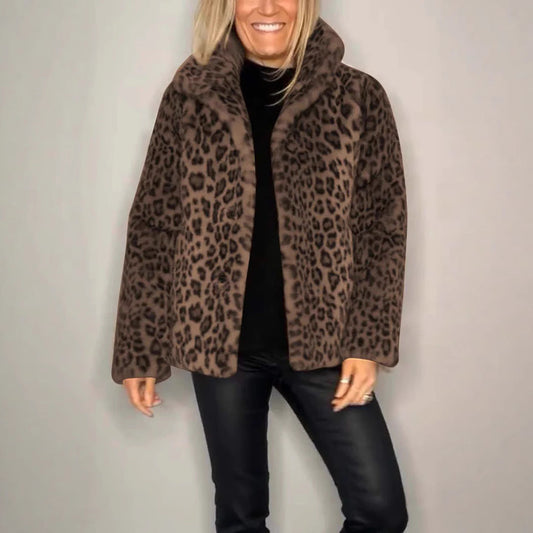 Tillie - Damesjas van Imitatiebont met Luipaardprint