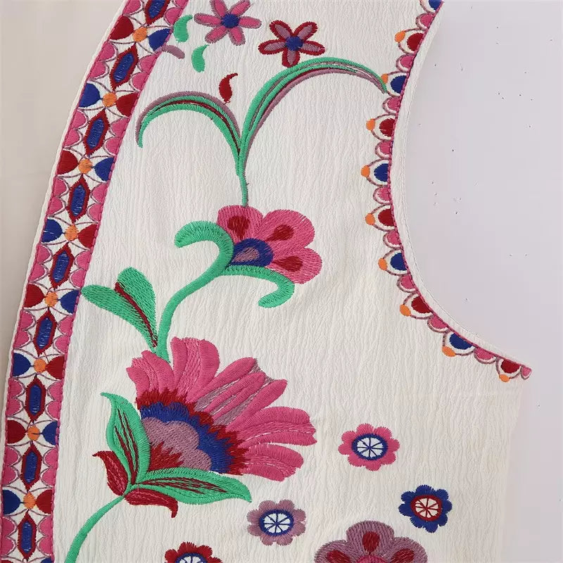 ALIZE | Gilet met Bloemenborduursels