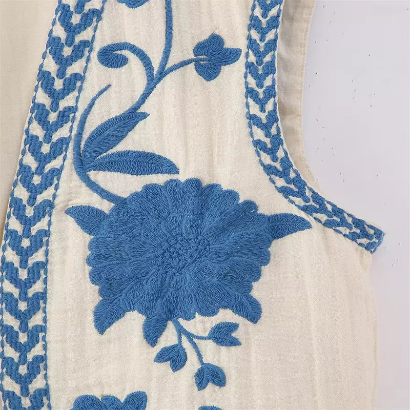 ALIZE | Gilet met Bloemenborduursels