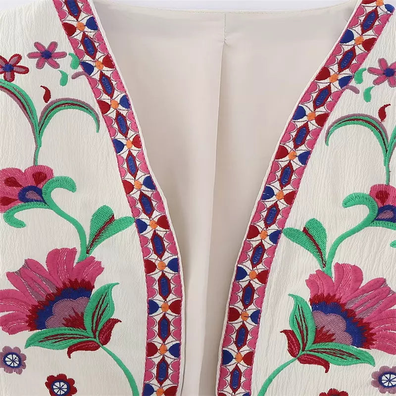 ALIZE | Gilet met Bloemenborduursels