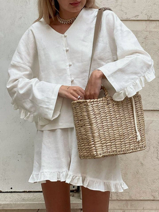 Vita | Pure Cotton Ruffle Set voor dames