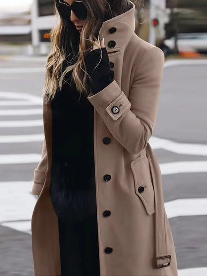 Anya | Waterdichte Trenchcoat Dames – Lange Regenjas met Tailleceintuur