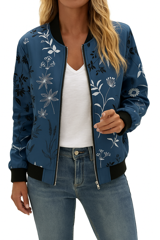 Odille - Bomberjack met bloemenprint
