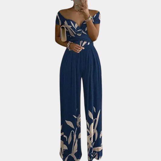 Luisa – Off-Shoulder Bloemenprint Jumpsuit