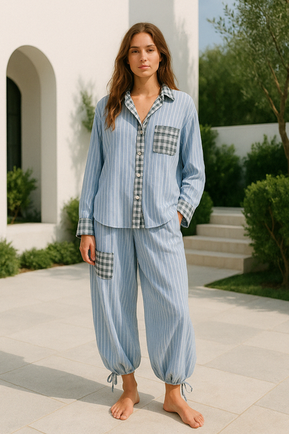 Yvette | Tweedelige pyjama set katoen zacht en stretchy
