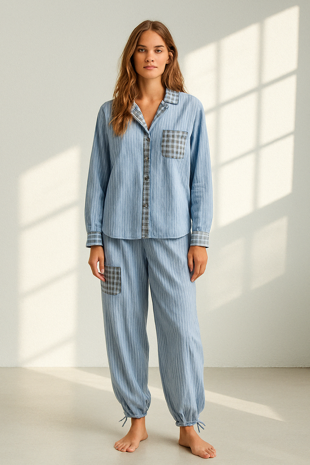 Yvette | Tweedelige pyjama set katoen zacht en stretchy