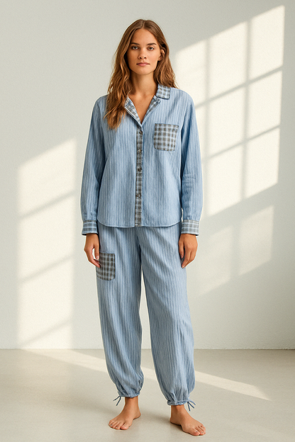 Yvette | Tweedelige pyjama set katoen zacht en stretchy