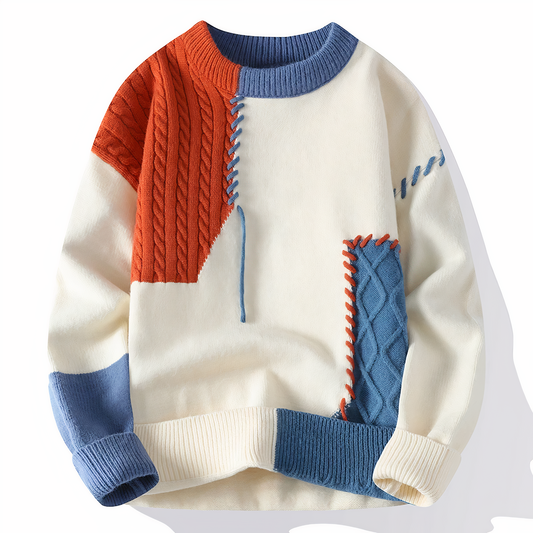 Teresa – Stoere Patchwork Trui voor dames