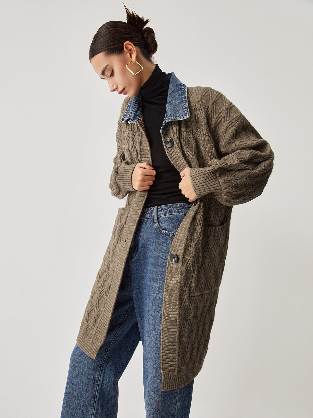 Elora | Gebreide Cardigan - Stijlvolle Extra Lange Damesvest