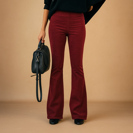 Arlette | Retro flared corduroy broek met voor dames