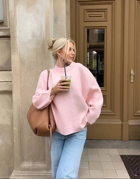 NOAH | Trendy Roze Sweater Voor de Herfst