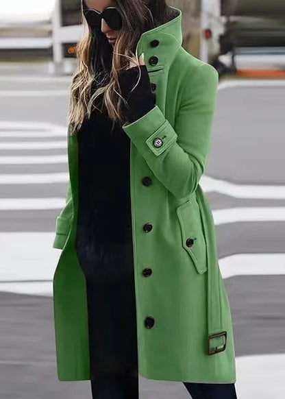 Anya | Waterdichte Trenchcoat Dames – Lange Regenjas met Tailleceintuur