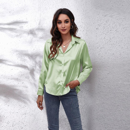 Lyke | Elegante Satijnen Damesblouse
