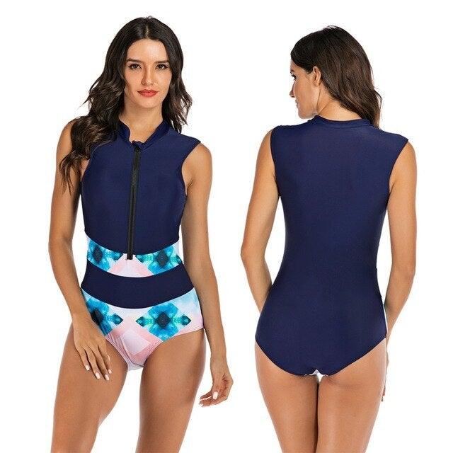 Faro - Comfortabel Sportbadpak met Kleurrijke Print voor Dames
