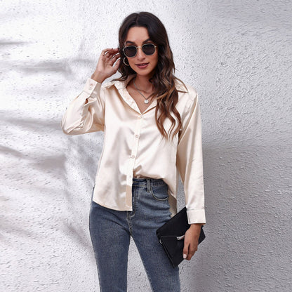 Lyke | Elegante Satijnen Damesblouse