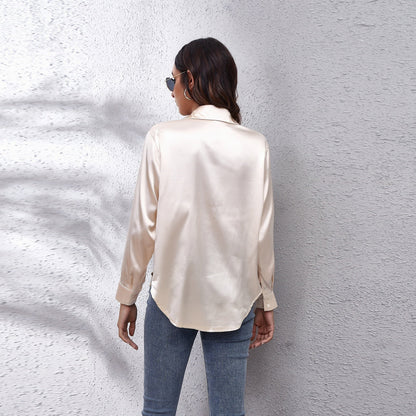 Lyke | Elegante Satijnen Damesblouse