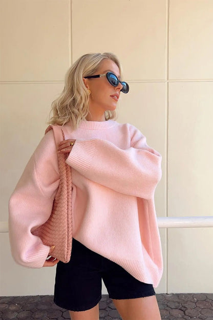 NOAH | Trendy Roze Sweater Voor de Herfst