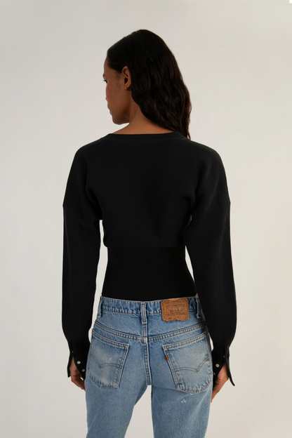 Bristol | Elegante Stretch Vesttop - Gebreide Stof – Getailleerd & Elegant