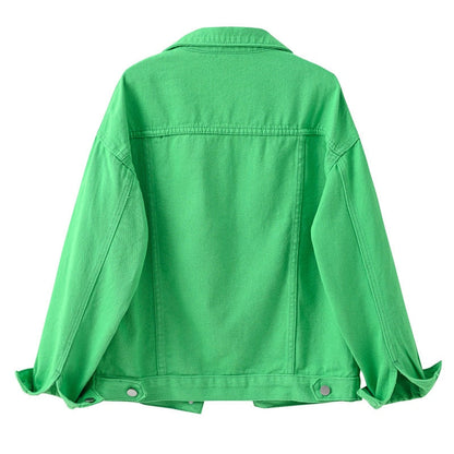 Orella - Stoer Groen Spijkerjasje voor dames