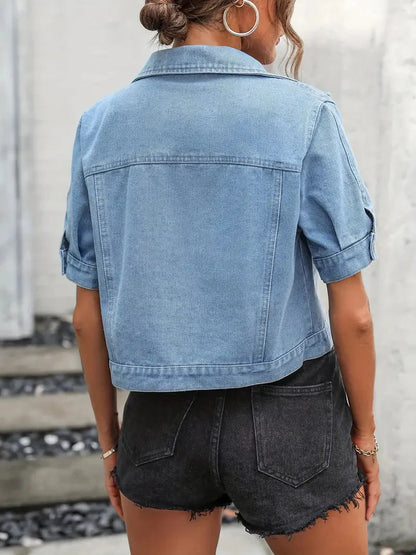 Gloria | Trendy Denim Jack voor een Moeiteloos Coole Look