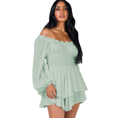 Marije - Off-Shoulder Jurk met Ruches voor Dames