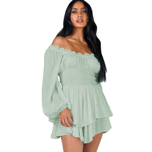 Marije - Off-Shoulder Jurk met Ruches voor Dames