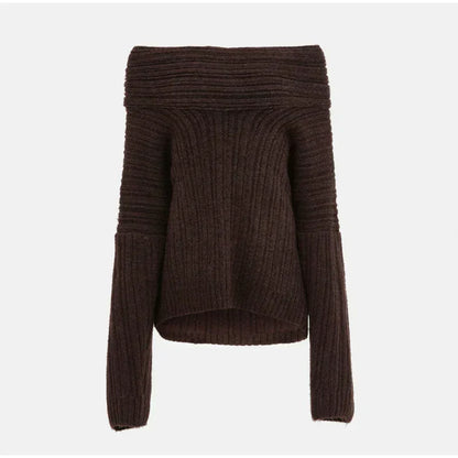 Noami | Grofgebreide Off-Shoulder Winter Trui