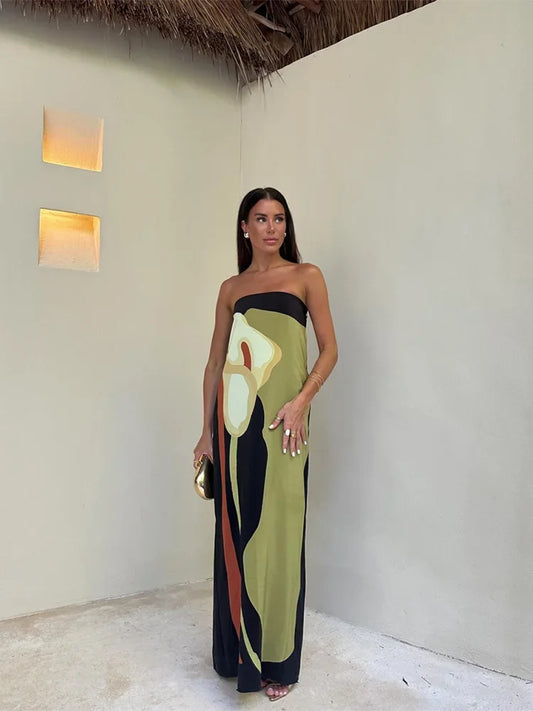 Makayla – Luxe Veneta Strapless Jurk