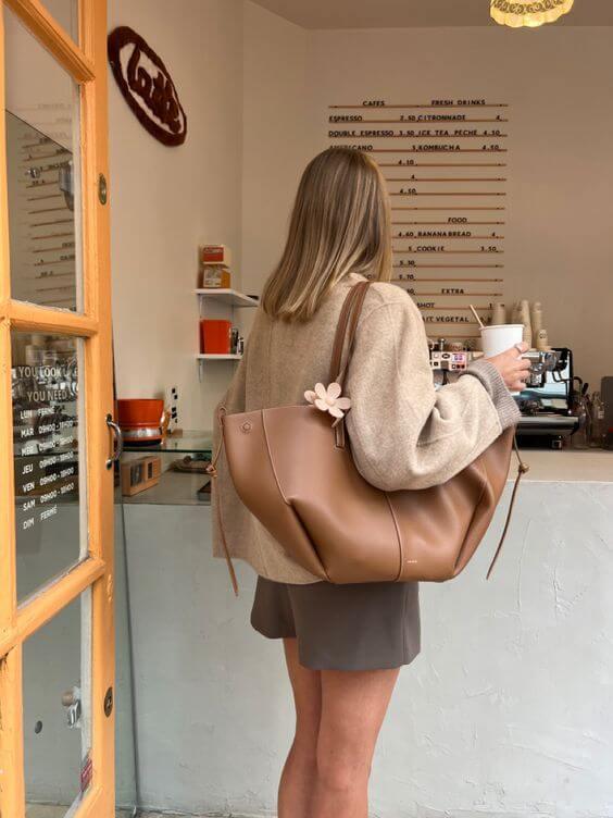 Justine | Luxe Vintage Leren Tote Bag