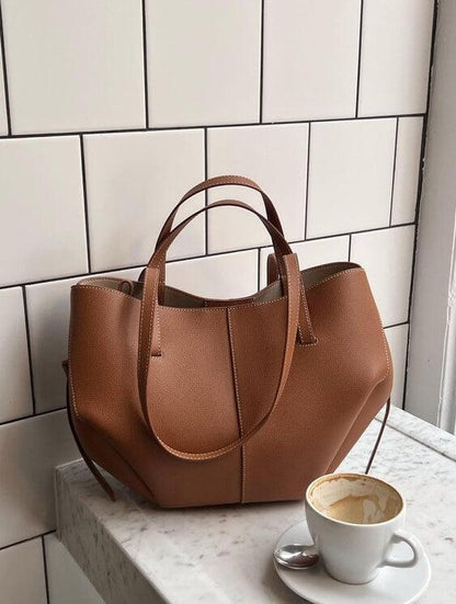 Justine | Luxe Vintage Leren Tote Bag