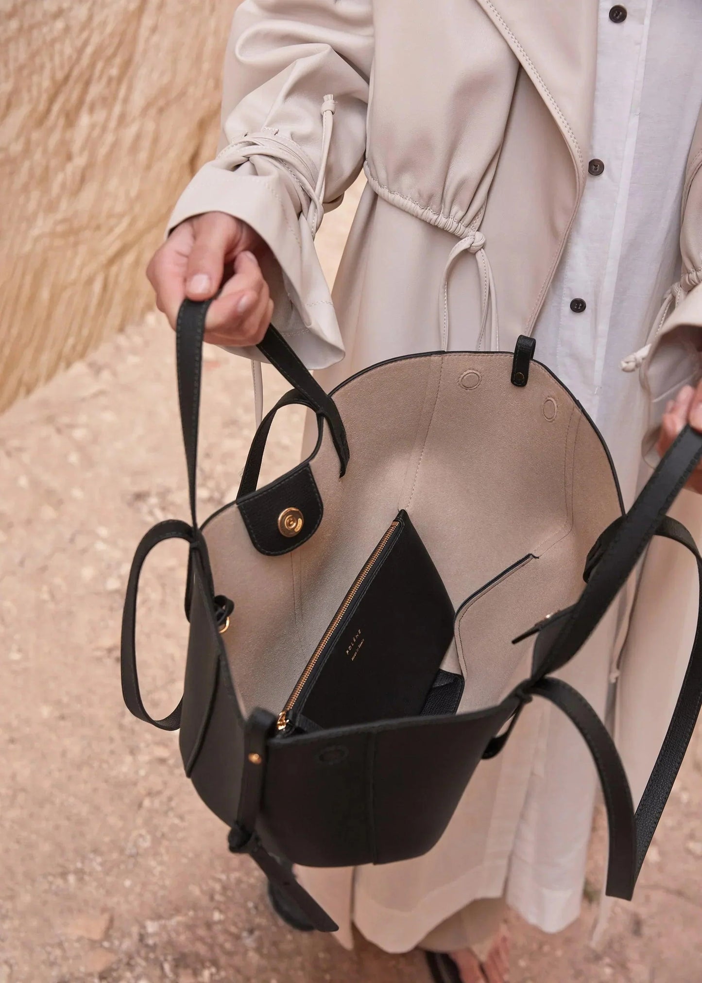 Porto - Oversized Dames Tote Bag van Leer