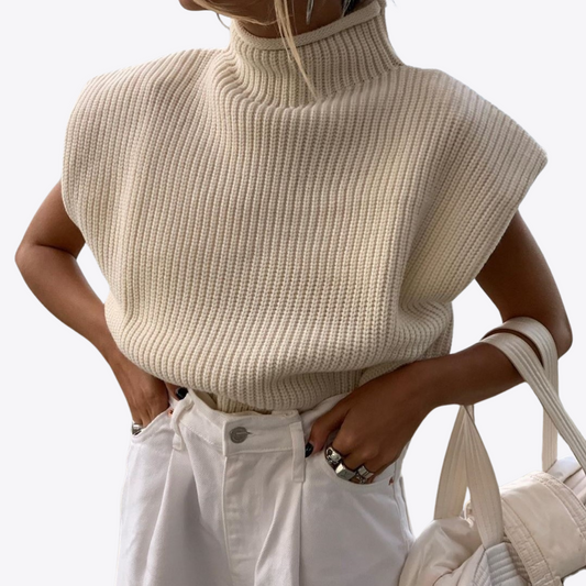 Leslie | Turtleneck Pullover met Korte Mouwen