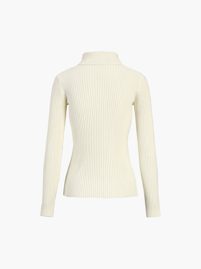 Raya | Polo Top Dames - Gebreid, Lange Mouwen