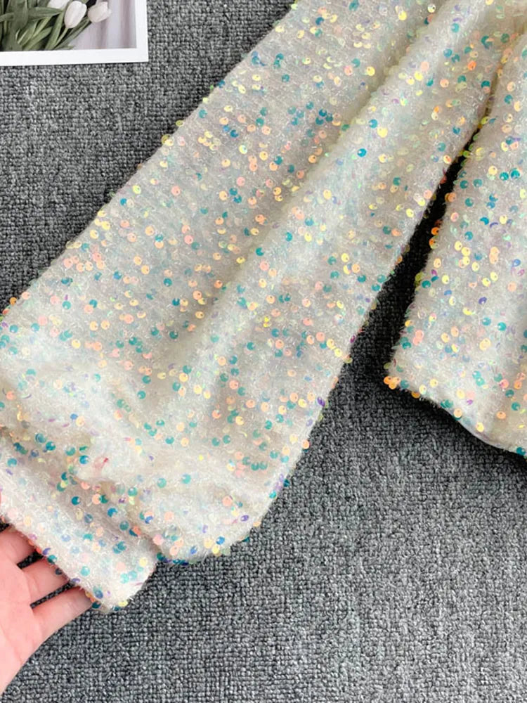 Raelyn - Glitter One Shoulder Top voor dames