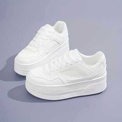 Alghero - Trendy Witte Plateau Sneakers
