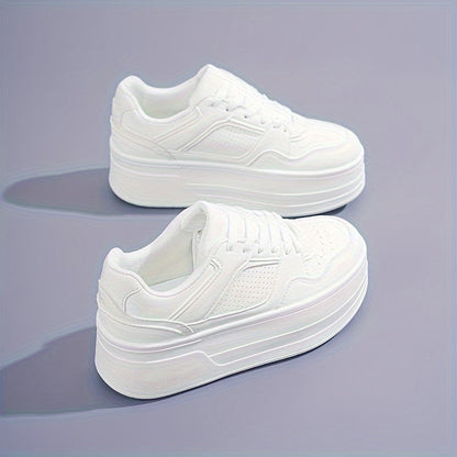 Alghero - Trendy Witte Plateau Sneakers