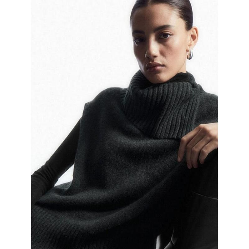 Kiekie | Hooggesloten Gebreide Mouwloze Top van Wolmix