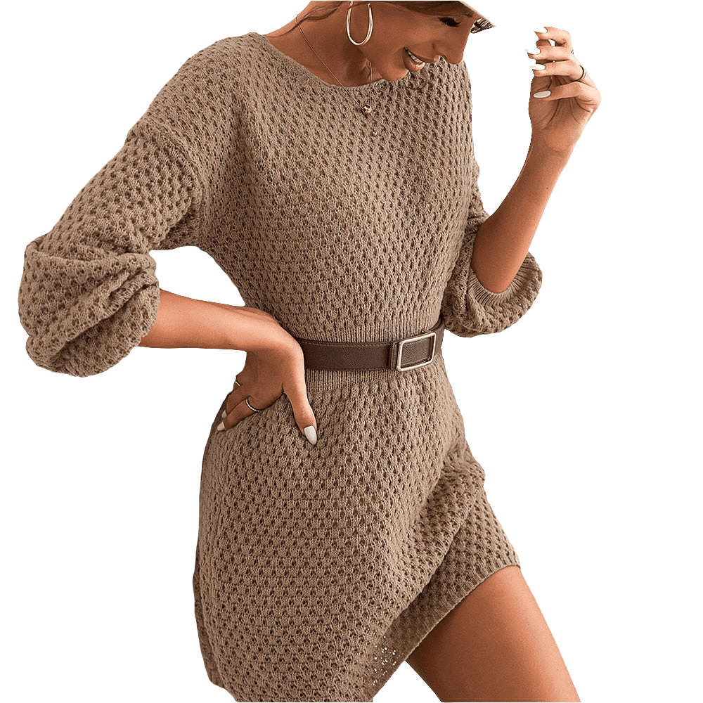 Elaina | Comfortabel Gebreide Dames Jurk | Sweaterjurk