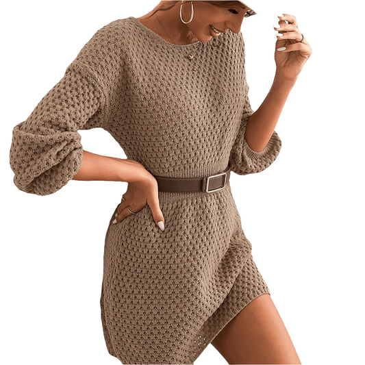 Elaina | Comfortabel Gebreide Dames Jurk | Sweaterjurk