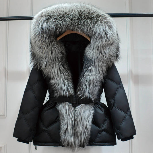 Richelle | Luxe Puffer Jas met Bontkraag | Polyester & Dons