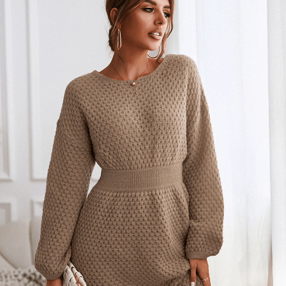 Elaina | Comfortabel Gebreide Dames Jurk | Sweaterjurk
