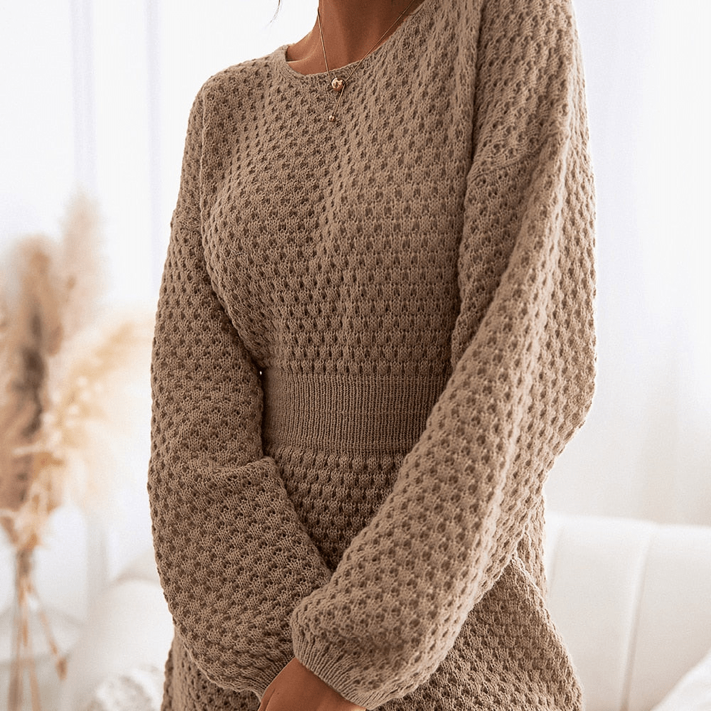 Elaina | Comfortabel Gebreide Dames Jurk | Sweaterjurk