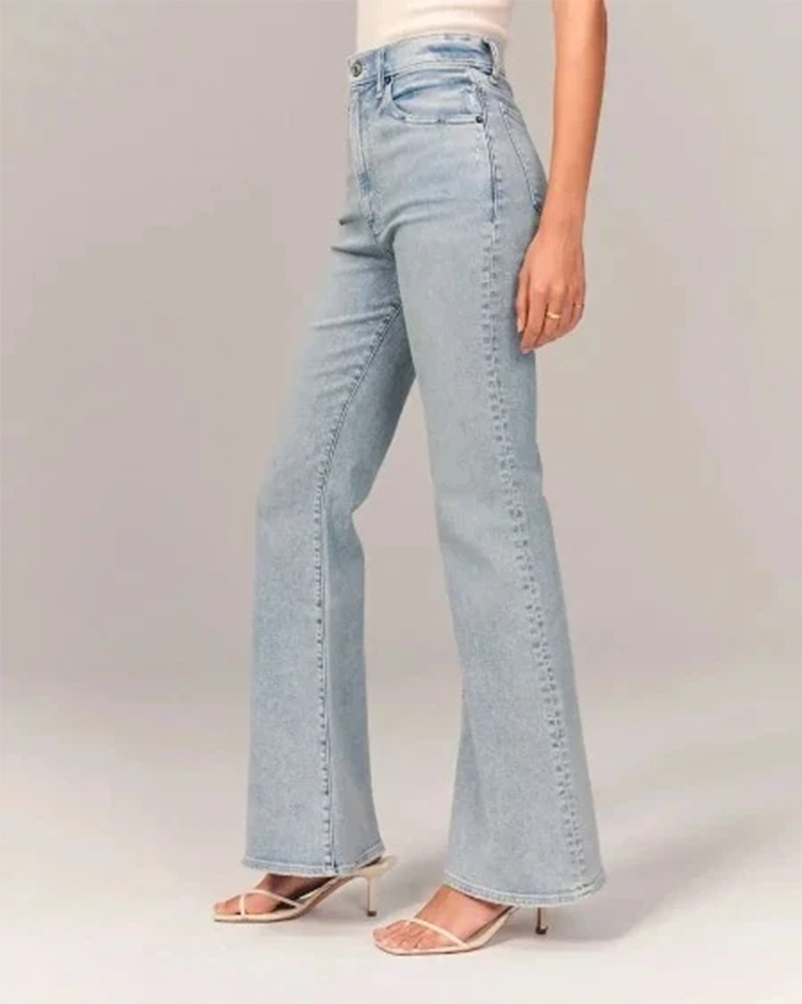 Maddison | Dames Flared Jeans met Hoge Taille in Stretch Denim