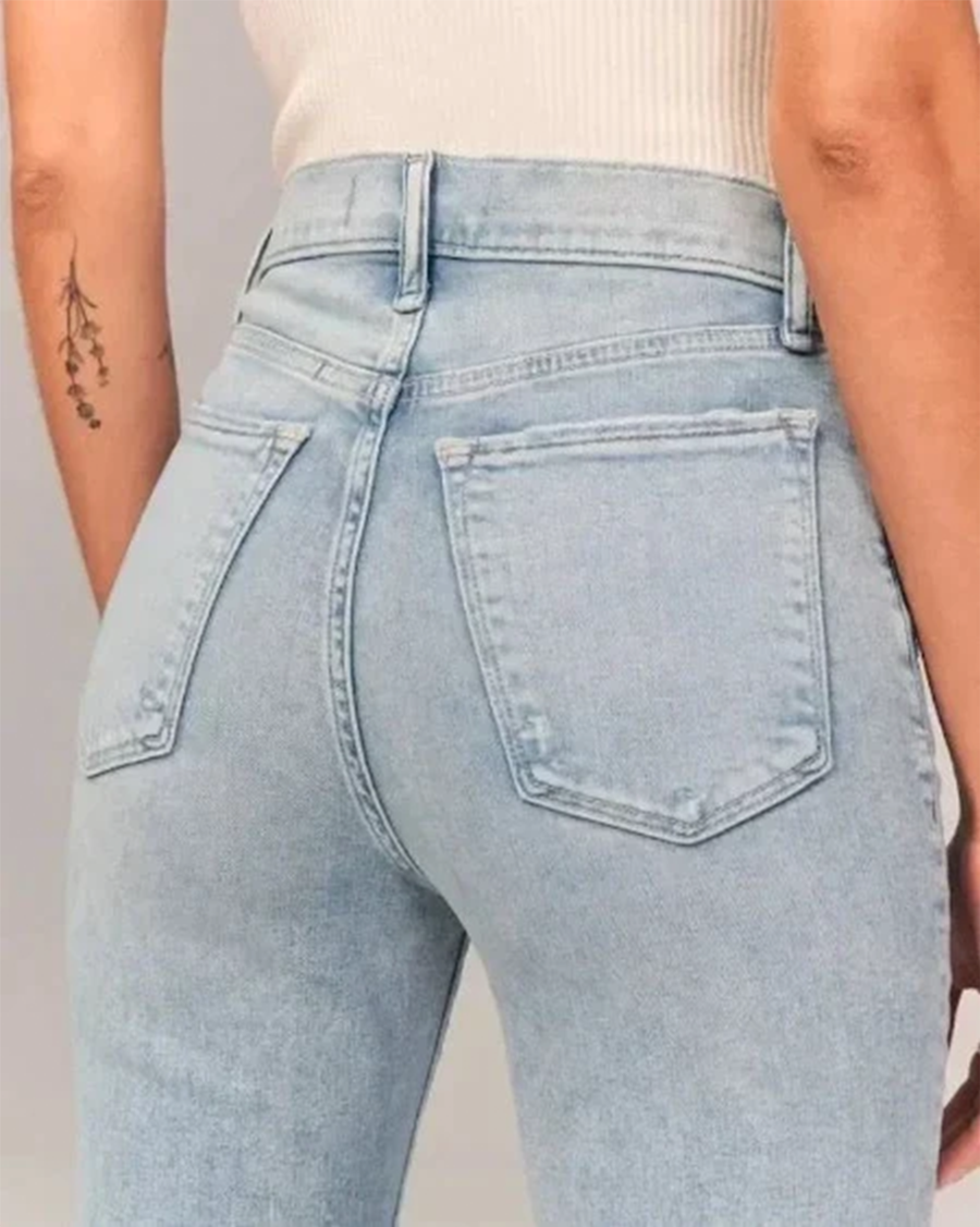 Maddison | Dames Flared Jeans met Hoge Taille in Stretch Denim