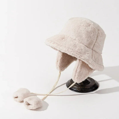 Katelijn | Dames Pluche Bucket Hat met Oorbescherming
