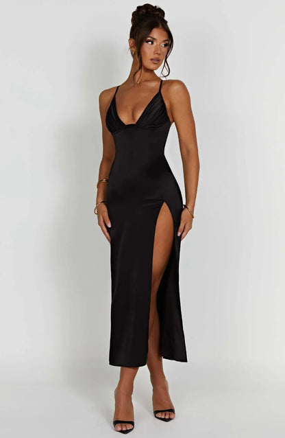 Jaydi | Elegante Midi Jurk met Spaghettibandjes