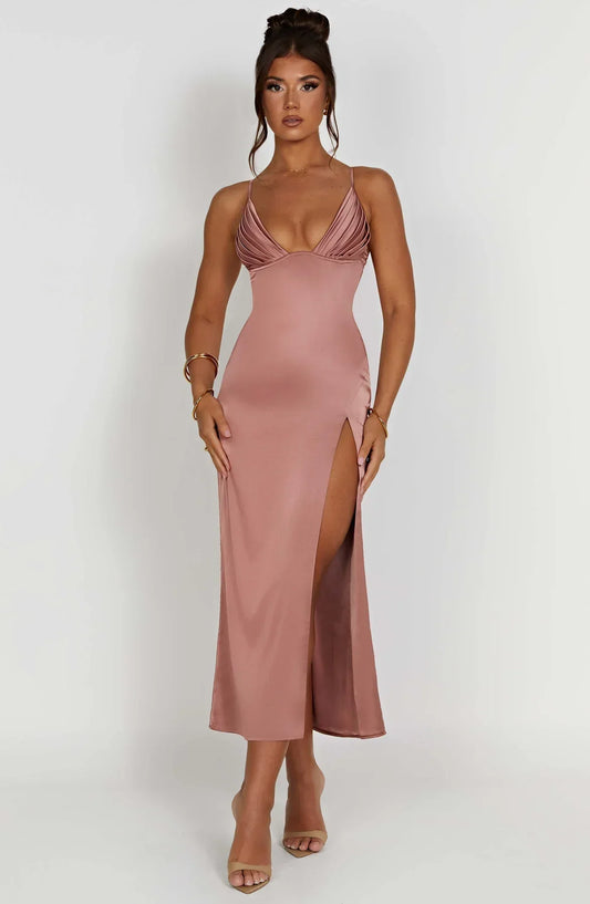 Jaydi | Elegante Midi Jurk met Spaghettibandjes
