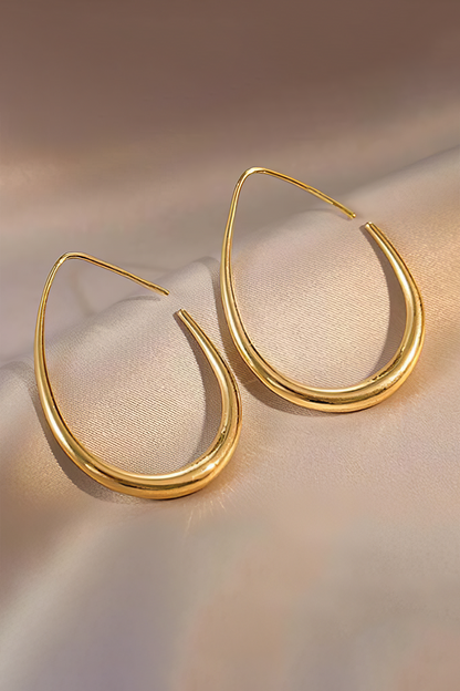 Kya | Tijdloze Ovale Oorbellen met Elegante Glans